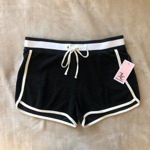 Juicy Couture Terry Cloth Shorts with Gothic Logo